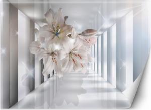CaroGroup FOTOTAPETA 3D DO SALONU Tunel Kwiaty 150x105 1
