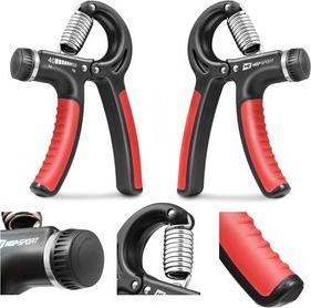 Hop-Sport Ściskacz do rąk regulowany 10-40kg czarno-czerwony 3