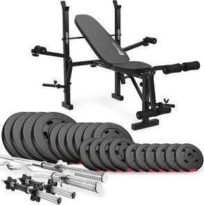 Hop-Sport Zestaw kulturystyczny Premium 105kg z ławką HS-055 1