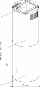 Okap Akpo Okap wyspowy tuba AKPO WK-10 ISLA BALMERA ZŁOTY (sterowanie elektroniczne soft touch + pilot) 4