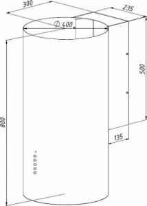 Okap Akpo Okap przyścienny tuba AKPO WK-4 BALMERA WL ZŁOTY (sterowanie mechaniczne) 3