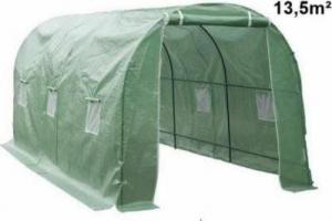 Tunel ogrodowy 3x4,5m 13,5m2 drzwi zielony 1