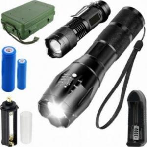Latarka Latarka 2szt led cree Xm-l T6 Q5 zoom AKU + WALIZKA 1