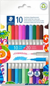Staedtler Flamastry dwustronne 10 szt 20 kolorów Staedtler 2