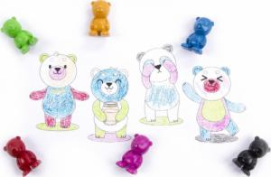 Derform Kredki misie do nauki rysowania 6 kolorów Kidea 2