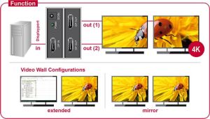 Delock Splitter 1x DisplayPort - 2x DisplayPort (87691) 4