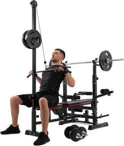 Hop-Sport Ławka pod sztangę HS-1075 Pro z wyciągiem i modlitewnikiem 3