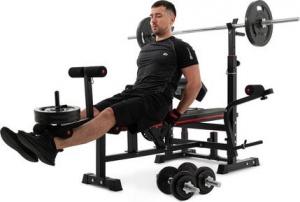 Hop-Sport Ławka pod sztangę HS-1075 Pro z wyciągiem i modlitewnikiem 4