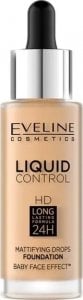EVELINE KOLOROWKA Eveline Liquid Control HD Podkład do twarzy z dropperem nr 016 vanilla beige 32ml 1