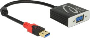 Adapter USB Delock USB - VGA Czarny  (62738) 1