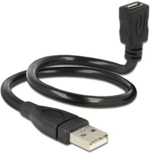 Kabel USB Delock USB-A - 0.35 m Czarny (83921) 1