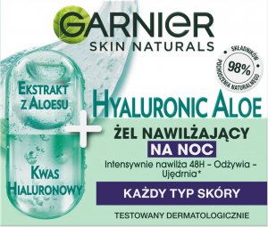 Garnier Skin Naturals Hyaluronic Aloe Jelly Żel intensywnie nawilżający na noc do każdego typu cery 50ml 1