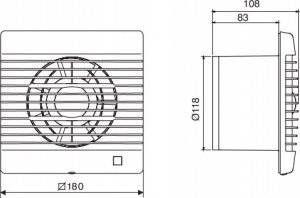 Venture Wentylator łazienkowy DECOR 200CRZ 230V,50HZ 8