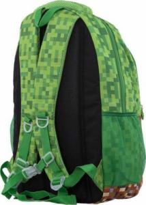 PIXIE Plecak Szkolny z Dwiema Kieszeniami, PIXIE CREW, Zielona Kratka, Zielony Panel 4