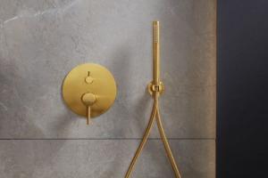 Zestaw prysznicowy KFA MOZA Zestaw Natryskowy Podtynkowy Z Baterią 3 Funkcyjną, Złoty Szczotkowany PVD (5039-501-31) 4