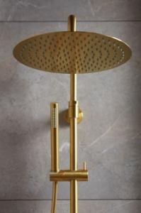 Zestaw prysznicowy KFA Moza Deszczownia Premium Z Baterią Natryskową Termostatyczną, Złoty Szczotkowany PVD (5736-920-31) 4