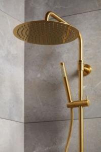 Zestaw prysznicowy KFA Moza Deszczownia Premium Z Baterią Natryskową Termostatyczną, Złoty Szczotkowany PVD (5736-920-31) 6