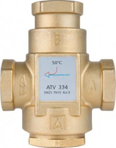 Afriso Zawór temperaturowy ATV 334, DN25, Rp1", kvs 9, 50°C 8