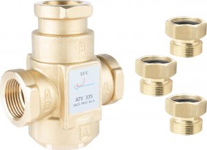 Afriso Zawór temperaturowy ATV 335, DN25, Rp1", kvs 9, 55°C 16