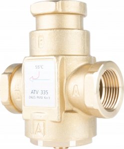 Afriso Zawór temperaturowy ATV 335, DN25, Rp1", kvs 9, 55°C 4