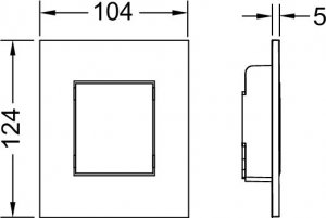 Przycisk spłukujący Tece Now do pisuaru chrom połysk (9242401) 2