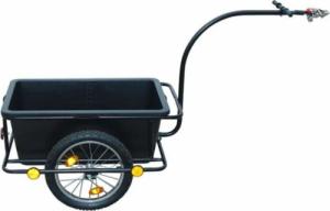 vidaXL vidaXL Przyczepka rowerowa z plastikową skrzynią, 90 L 1