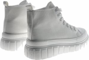 Pantofelek24 Mega modne damskie trampki Białe /G1-2 9142 S495/ 37 4