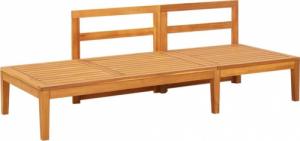 vidaXL Ławka ogrodowa ze stolikiem, szare poduszki, drewno akacjowe 5