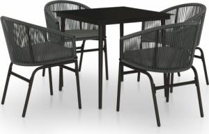 vidaXL 5-częściowy zestaw mebli ogrodowych, antracytowy 2