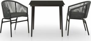 vidaXL vidaXL 3-częściowy zestaw mebli ogrodowych, antracytowy 2