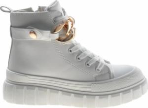 Pantofelek24 Białe creepersy na platformie /D6-2 9524 S690/ 40 1