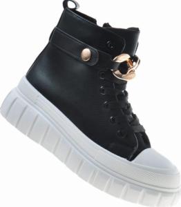 Pantofelek24 Czarne creepersy na platformie /D6-3 9523 S690/ 38 5