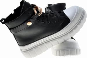 Pantofelek24 Czarne creepersy na platformie /D6-3 9523 S690/ 38 6