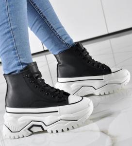 Pantofelek24 Czarne creepersy na platformie /F9-3 9560 S589/ 37 1