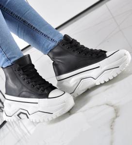 Pantofelek24 Czarne creepersy na platformie /F9-3 9560 S589/ 38 2