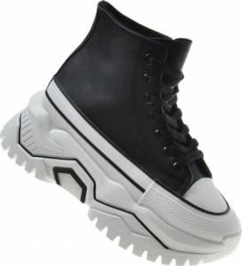 Pantofelek24 Czarne creepersy na platformie /F9-3 9560 S589/ 38 4