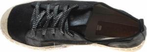Pantofelek24 Sznurowane damskie półbuty espadryle Czarne /D9-2 6095 S197/ 39 3