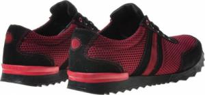 Pantofelek24 Polskie sportowe buty męskie z naturalnej skóry Bordowe /E3-2 5 606 S806/ 41 4