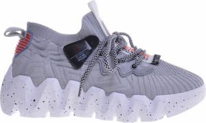 Pantofelek24 Szare buty sportowe z białą podeszwą /E6-3 8322 S592/ 37 4