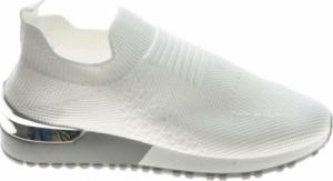 Pantofelek24 Wsuwane elastyczne buty sportowe Białe /D1-2 8372 S306/ 37 1
