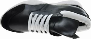 Pantofelek24 Czarne sneakersy na niskim koturnie /B2-3 9721 S190/ 36 8