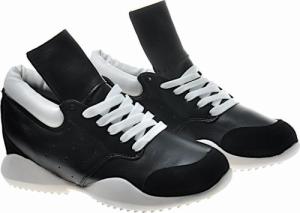 Pantofelek24 Czarne sneakersy na niskim koturnie /B2-3 9721 S190/ 36 10