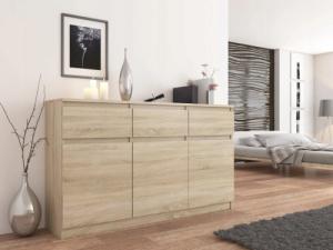 Mobene KOMODA 98CM SZAFKA 3 SZUFLADY SONOMA S3 PL Mobene 2