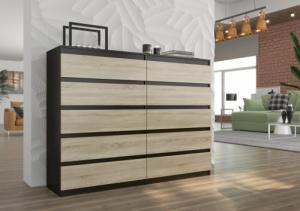 Mobene KOMODA MODERN R-140-S10 WENGE MIX SONOMA 2