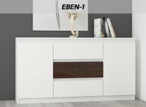 Mobene KOMODA 140CM SZAFKA 3 SZUFLADY 2 BIAŁĄ POŁYSK R140S3 MOBENE 4