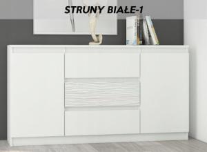 Mobene KOMODA 140CM SZAFKA 3 SZUFLADY 2 BIAŁĄ POŁYSK R140S3 MOBENE 5