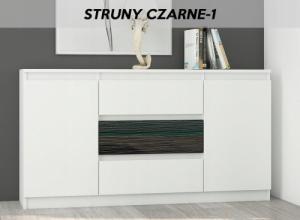 Mobene KOMODA 140CM SZAFKA 3 SZUFLADY 2 BIAŁĄ POŁYSK R140S3 MOBENE 6