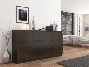 Mobene KOMODA 140 SZAFKA 3 SZUFLADY 2 PKI WENGE MIX SONOMA R140S3 MOBENE PL 2