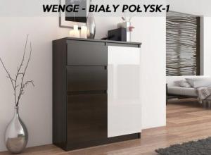 Mobene KOMODA 98CM SZAFKA 2 SZUFLADY POŁYSK WENGE S-2 T-1 PL Mobene 2