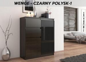 Mobene KOMODA 98CM SZAFKA 2 SZUFLADY POŁYSK WENGE S-2 T-1 PL Mobene 3